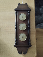 Wetterstation Hygrometer Barometer Thermometer Holz antik ca.52x16 cm