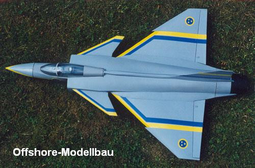 Saab gripen 700mm bauplan rc - saab,