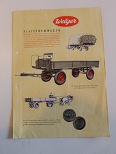 Original Prospekt Welger Anhänger Traktor Unimog N7