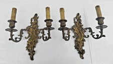 Tolles Paar  antike Bronze Wandleuchter, Wandlampen, 2 flammig, aus Frankreich