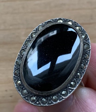 Damenring, Silber / Onyx