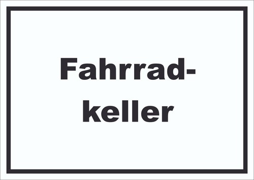 Fahrradkeller schild mit - schild,