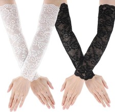 2 Paar Spitzenhandschuhe