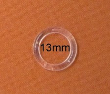 10 Gardinenringe transparent 13 x 18mm Kunststoffringe Raffhalter Ringe Vorhang