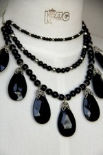 H&M schwarz Kette Blogger Statement Schmuck XL Halskette Necklace Modeschmuck