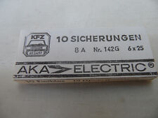 originale DDR Kfz Glas Sicherungen Nr.142G 6x25 8A AKA Elektrik Trabant  Barkas 