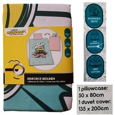 Renforce Bettwäsche Einzelkind Bettwäsche Set 1x Kissenbezug & 1x Bettbezug Minion