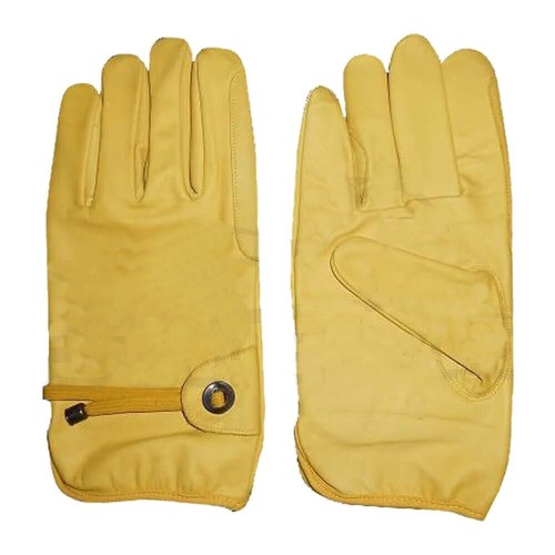 Gelbe lederhandschuhe western - gelbe,