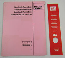 Deutz Registratur für Service Information Traktoren Serie DX + Ordnerrücken