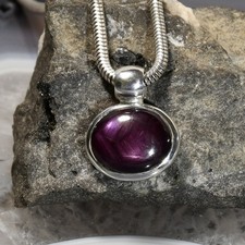 Rubin Anhänger, 925er Silber, Edelsteinanhänger (15777), Edelsteinschmuck