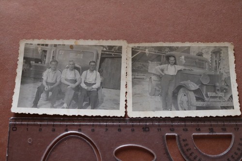 Zwei alte fotos oldtimer - zwei,
