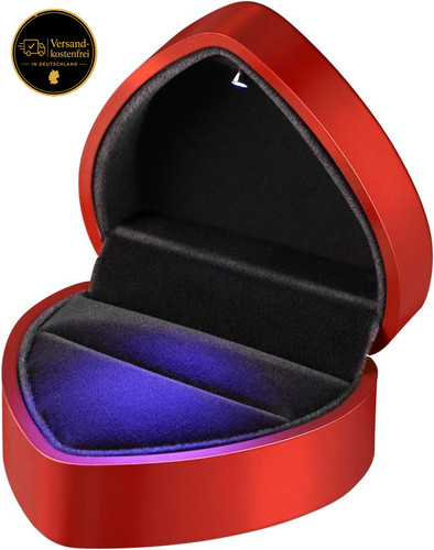 Led herzform schmuck etui - schmuck,
