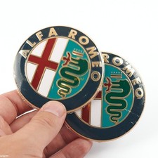 2x Emblem 74mm Front Kühlergrill Heck Scudetto für Alfa Romeo 147-166