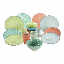 CreaTable 17362 Mediterran Kombiservice 16tlg Geschirr Tafelservice Geschirrset