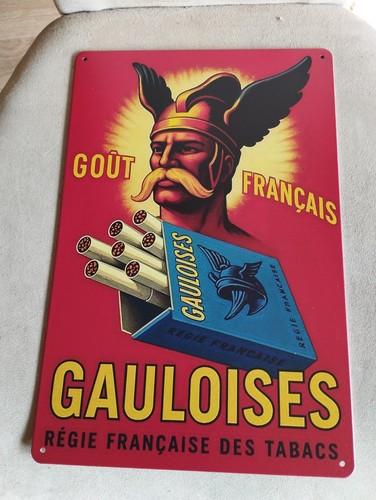 Werbung blechschild gauloises - blechschild,