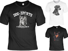 Dobermann Motiv T-Shirt - Hunderassen Dobermann braun T-Shirt Hunde Zeichnung