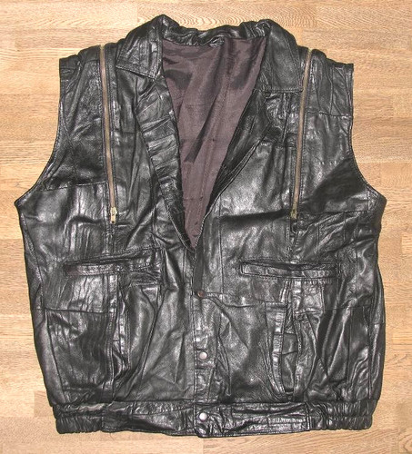 Herren lederweste outdoor - herren-, /