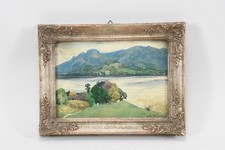 C25P07- Aquarell Flusslandschaft signiert Fritz Mänder