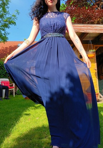 Abendkleid abikleid dunkelblau - abikleid,