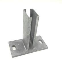 Bodenplatte Fußplatte Adapter Verzinkt Doppelstabmattenzaun Pfostenträger 40x60