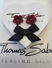 Seltene Thomas Sabo Blumen Keramik Ohrringe 