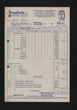 BRAUNSCHWEIG RHEDA, Rechnung 1956, Ems-Rad H. Prophete KG Fahrräder Mopeds