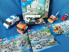 Lego Autos Kran Straßen Figuren  60233 60304 7638 Bauanleitungen