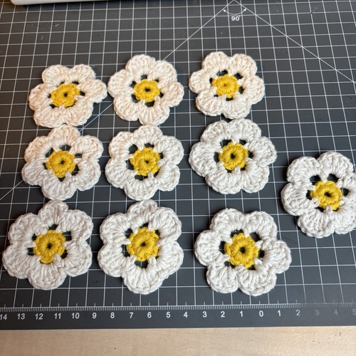 Applikationen häkelblumen 10 - ,