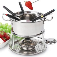Edelstahl Fondue Set 6 Gabeln