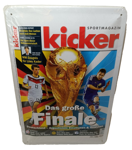 Blechschild kicker weltmeister - blechschild,