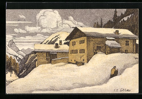 Künstler ernst e - künstler-ak,