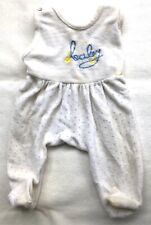 Puppenkleidung Strampler - 38 cm, Einteiler, Strampelanzug, Overall, Nicki, weiß