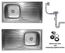 100 x 50 cm Edelstahl