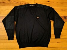 PAUL SHARK HERREN BLAU ITALIEN HERGESTELLT MERINO V-AUSSCHNITT 100 % WOLLE PULLOVER SEHR GUTER ZUSTAND GRÖSSE XXL 2XL