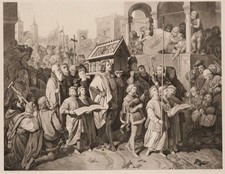 SCHMIDT (*1823) nach RUBEN (*1805), Bretislaw I. Einzug in Prag,  1857, KSt.