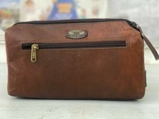 Leder Reise Kulturbeutel Rasier Dopp Kit Herren Rasiertasche Ziege Weich