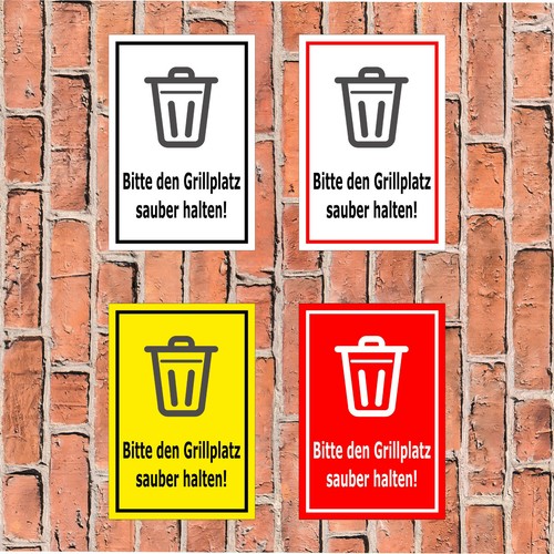 Schild bitte den grillplatz - schild,