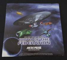 Werbe-Aufkleber Star Trek Birth of the Federation MicroProse PC Spiel 1999