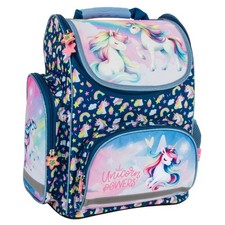 Schulranzen mit einem Fach für Mädchen, Einhornmotiv, Größe 16, Derform