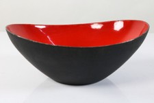 Krenit Emaille Schale Schiffchen oval ∅20cm Herbert Krenchel Torben Orskov