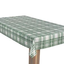 laro Wachstuch-Tischdecke Wachstischdecke Gartentischdecke Karo Grün Weiß