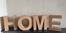 Deko Buchstaben HOME 17cm braun