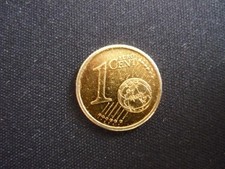 1 Cent Fehlprägung - 2002 - A - ein Cent - Gold Farbe