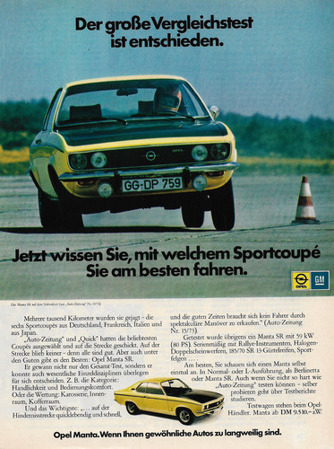 Opel manta sport 1973 - sport,