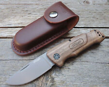 Walther Messer BWK 2 Blue Wood Knife Zweihandfolder 440C Stahl Walnussholz Etui 