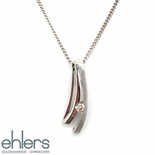 Brillantanhänger 585er Weißgold 14kt Gold Diamant 0,06ct NEUWARE 50% red. 207-18