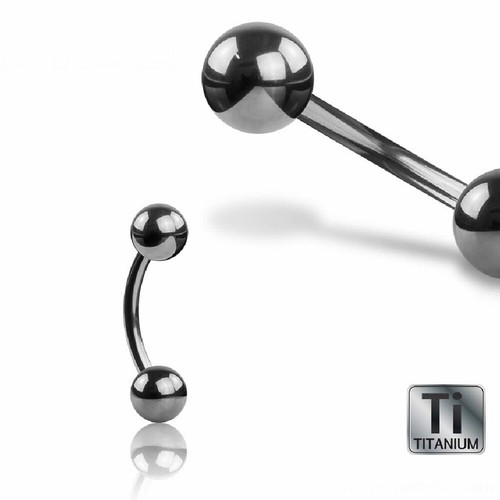 Titan piercing banane silber - titan,