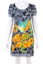 FÉRAUD PARIS Kleid Midikleid Print D 46 Grau-Töne