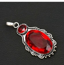 Granat Edelstein Anhänger 925
