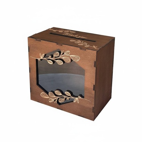 Kartenbox mit blumenschlitz - kartenbox,